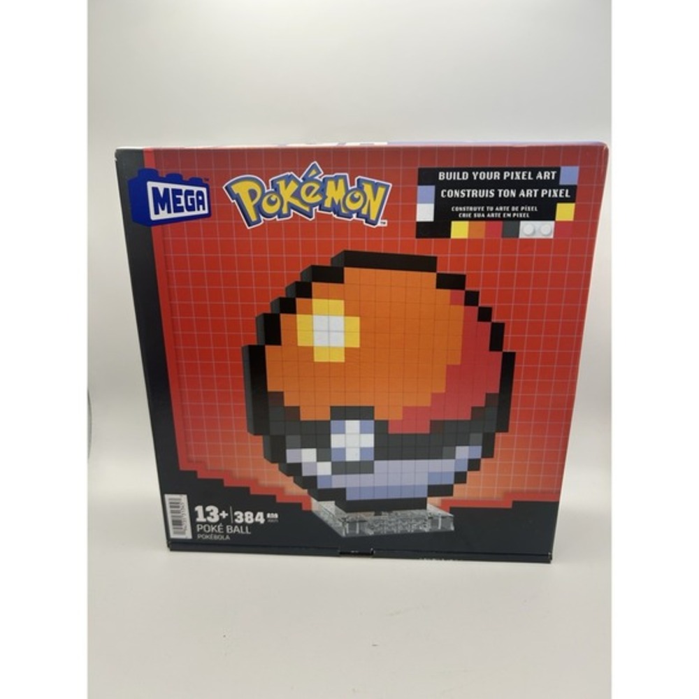 New MEGA Pokemon Pixel Art Poke'‎ Ball 384 Pieces 13+ Unopened